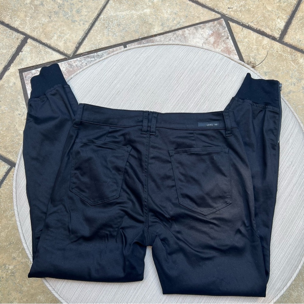 Level 99 Black Cargo Pants Size 29 Zippered at Ankles. Preowned